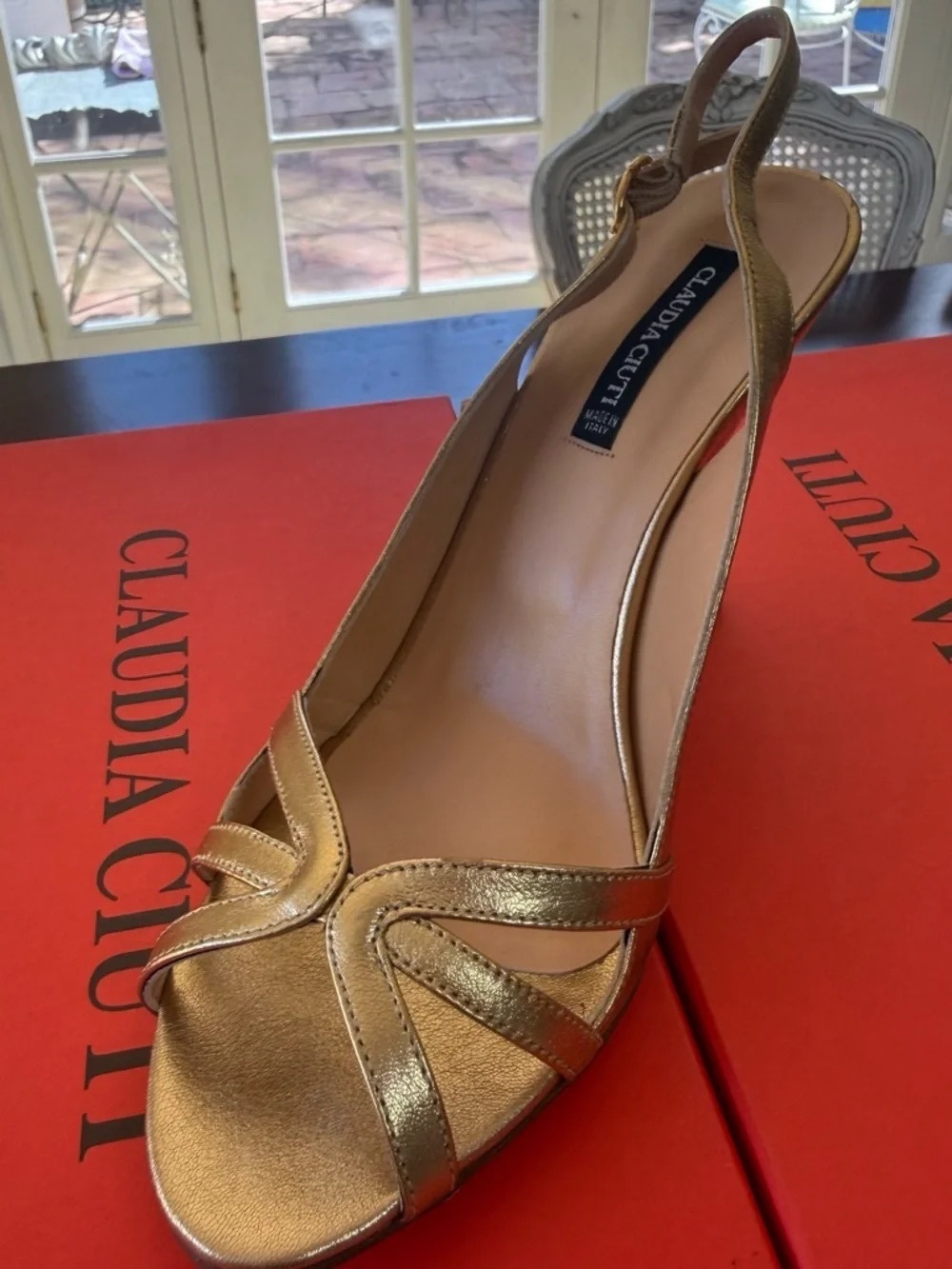 Gold Slingback Sandal